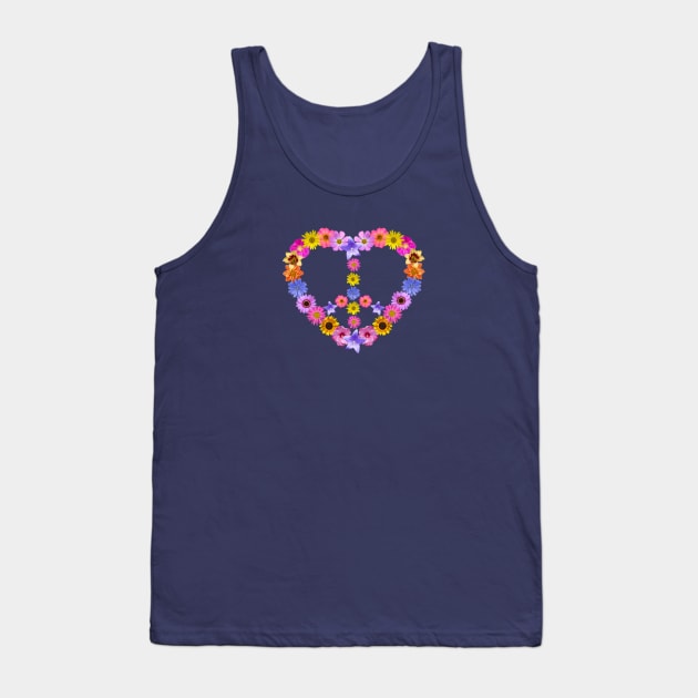 Peace, love & flowers Tank Top by shotsfromthehip